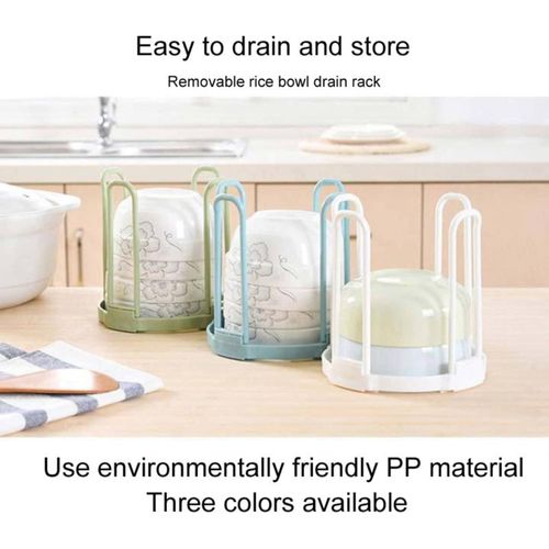 White Dinnerware Bowl Plate Racks and Holder Plastic Drain Rack Dish Storage Display Stand Drying Shelf Tableware Drainer Rack Kitchen Organizer Dish Racks Home and Kitchen (5.5 * 5.8 inches)