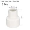 sourcing map 32mm X 20mm PVC Reducing Coupling Hub by Hub Pipe Fitting Adapter Connector 5pcs