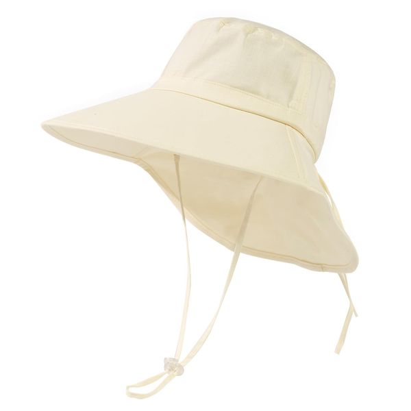 TOP-EX XL/XXL Sun Hats Women UPF 50+ Cotton Summer Hats Ladies Wide Brim Sunhats with Neck Protection Outdoor Gardening Hats Packable Adjustable Beige Medium 56-58cm