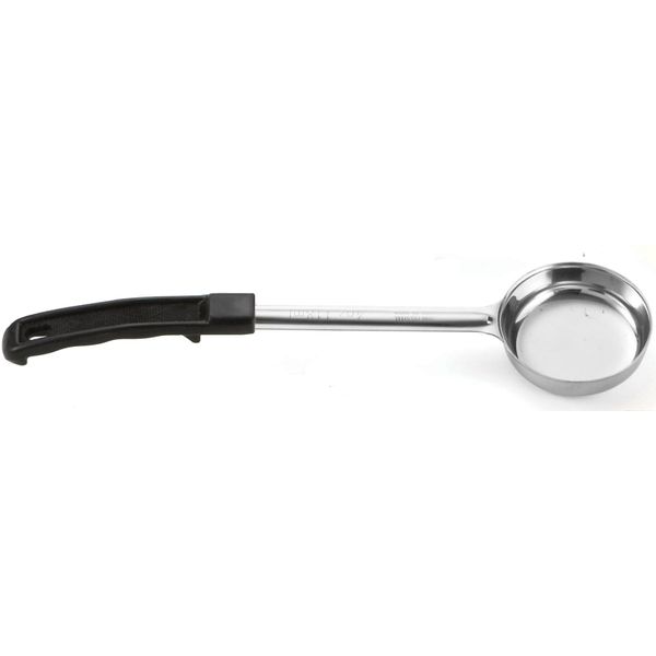 One Piece Stainless Steel Solid Spoonout - Black Handle 177ml (6oz) - Pack Size: Single
