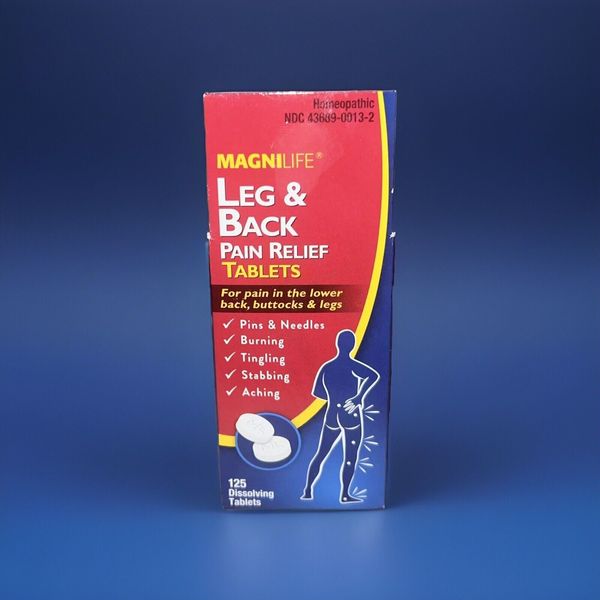 MagniLife Leg & Back Pain Relief Quick Dissolving Tablets, 125 Count