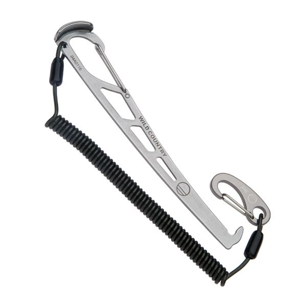 Wild Country Pro Key with Leash - Lightweight Rock Climbing Nut Tool - Silver - One Size