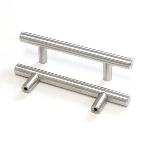 RCH Hardware HD-SS002-76 Solid Stainless Steel Modern Cabinet Drawer Handle Pull, 3 Inch, Brushed Stainless Steel (5 Pack)