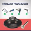 RENOTEC 3" Pad Holder for Sanding Discs, Hard Rubber, TR System, 10 Pcs Pack