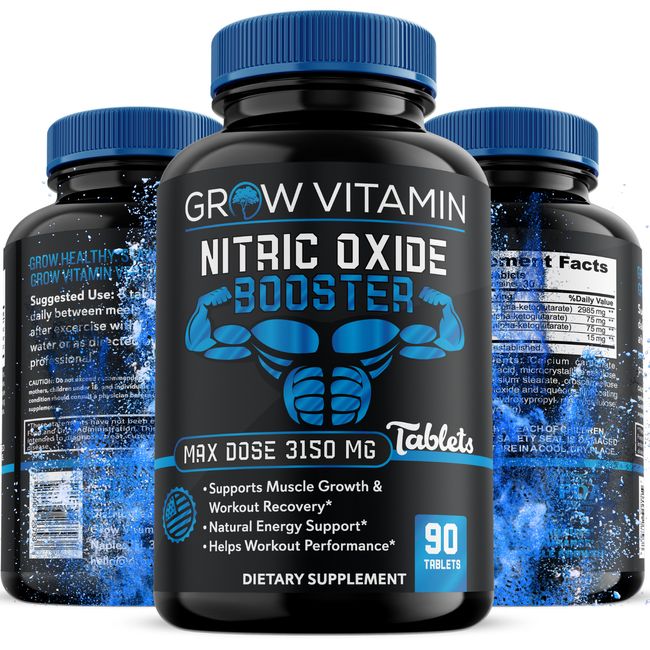 Nitric Oxide Booster 3150MG | ULTIMATE Muscle Growth, Endurance and Performance