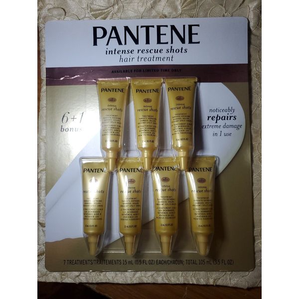 Pantene-Intense Rescue Shots (7 pk) Hair  Treatment, 0.5 oz EACH-EXP. 5/31/2023