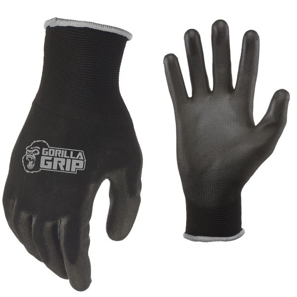 Gorilla Grip Gloves, Max Grip, All Purpose Work Gloves, Slip Resistant, Nylon...