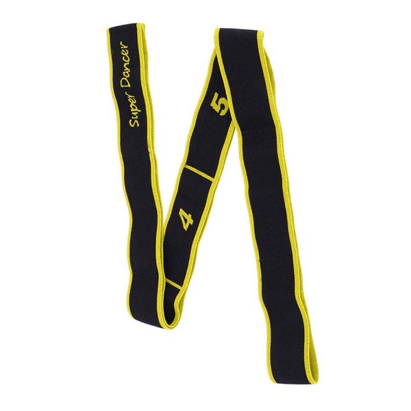 Yoga Resistance Band, Acrylic Yoga Resistance Band Latin Dance Elastic Stretching Belt Fitness Exercise Pulling Strap(Yellow) Dance Supplies Sports Equipment