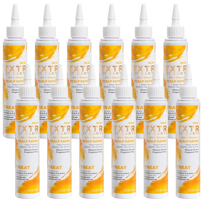 Pack of 12 New Cantu Txtr By Oil + Vitamins Scalp Saver 5oz