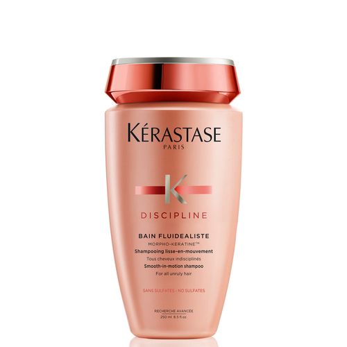 Kerastase Discipline Bain Fluidealiste Shampoo Smoothing Anti-Frizz Shampoo Leaves Hair Feeling Soft and Nourished with Morpho Keratine Sulphate Free For All Hair Types 8.5 ml
