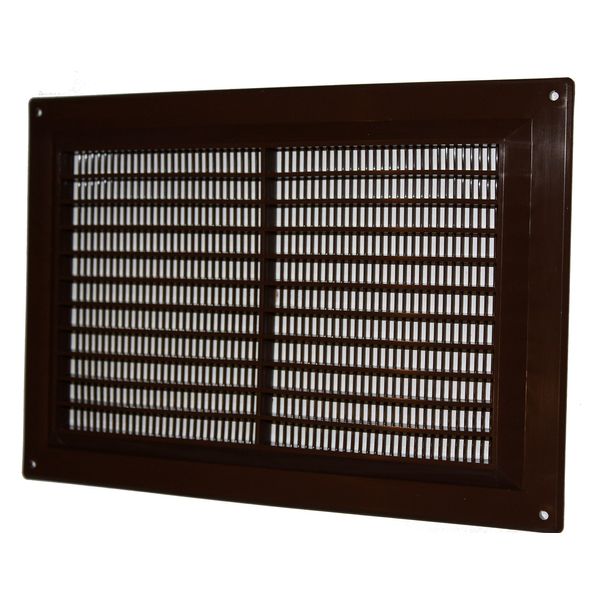 Air Ventilation Plastic Grill Cover 250mm x 170mm/Brown
