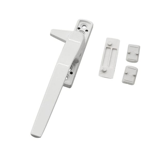 Window Handle, Lokatall Replacement Window Handle Universal Double UPVC Window Locking Handle Glazing Aluminium Alloy Window Handle Childproof Casement Locking Handle White Security Handle (Right)