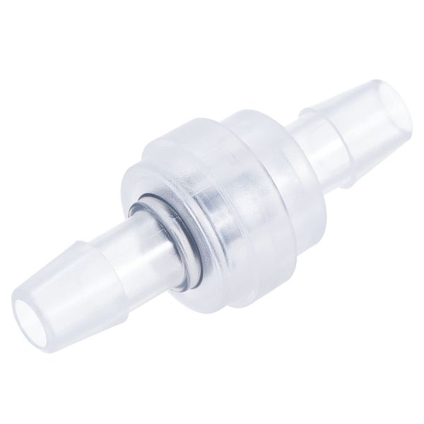 uxcell Check Valve One-Way Inline Hose Connector for Water Tank Pump EPDM Plastic 9mm Diameter Translucent 2pcs