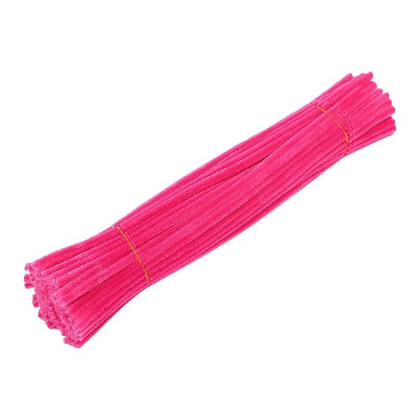 200 Pcs 30cm Long Pipe Cleaners Thick Craft Chenille Stems Fuzzy Chenille Sticks Crafting Pipe Cleaners Art and Craft Projects for Adults and Kids Hot Pink