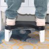 HI FINE CARE Folding Potty Stool, Bathroom Stool, Black