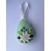 Handmade felt Easter decorations Easter egg set bunny egg (green flower egg)