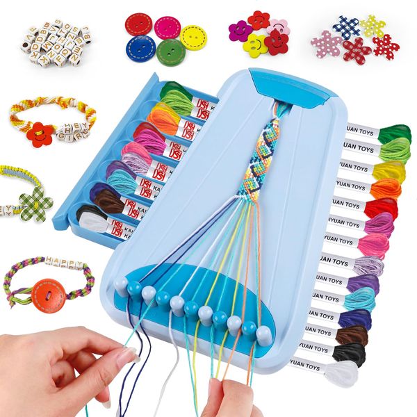 Bracelet Making Kit for Girls - Friendship Bracelet Kit - Christmas Gifts for Ages 6 7 8 9 10 11 12 Year Old Girl Birthday Gifts, Arts and Crafts for Kids Ages 8-12 Teen String Bracelets DIY Maker