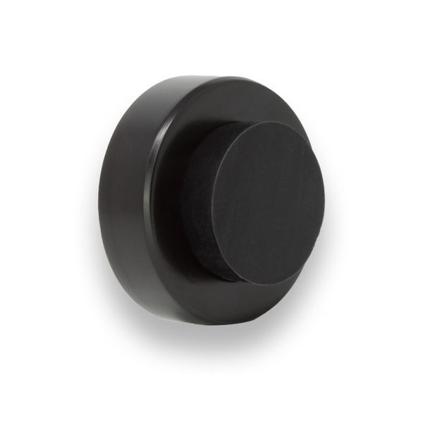 EVI Herrajes Wall Mounted Door Stop (Black Laquered - Black Rubber)