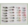Hothead Buzzer/Nymph Trout Fishing Flies, 24 Pack, Popular patterns, Size 10/12