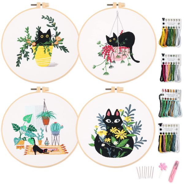 Myfelicity 4 Embroidery kit cat Pattern……