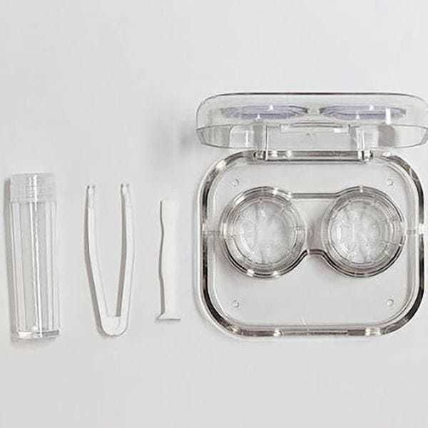 JQ Lens Barrel Lid Case Transparent Fixed Lens Hard Lens Case