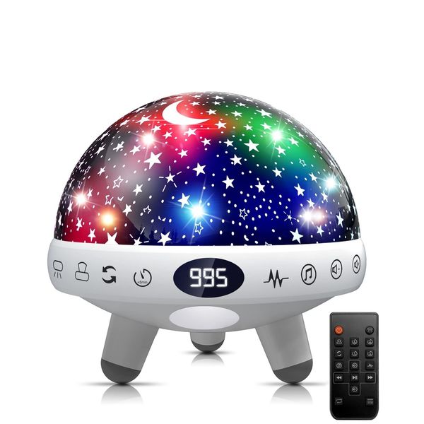 Night Lights for Kids Room with Sound Machine Baby Night Light Star Projector...