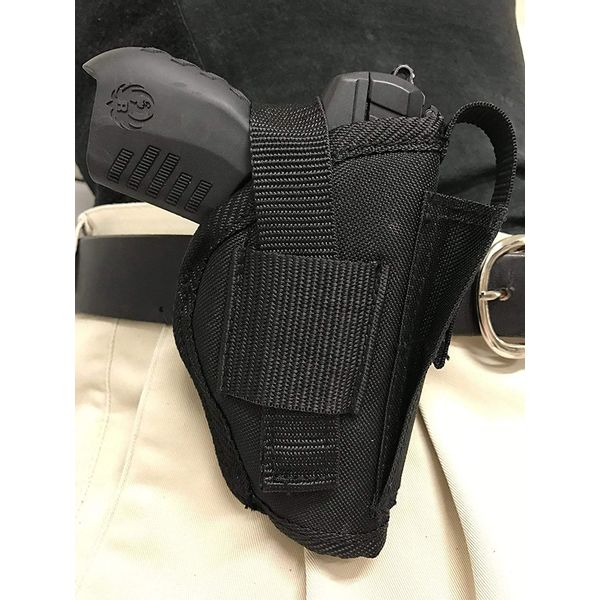 Gun Holster fits Sig Sauer P365 Nitron Micro-Compact Black Nylon Ambidextrous Built in Magazine Holder Adjustable Retention Strap