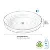 iDesign Linus Turntable, Kitchen Pantry or Countertop Organization, 9" Inch, Clear, 2 Count