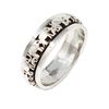 Treasure Bay 7mm Solid 925 Sterling Silver Ring, Finger Ring, Elephant Design Spinning Stress Relief Ring (M)