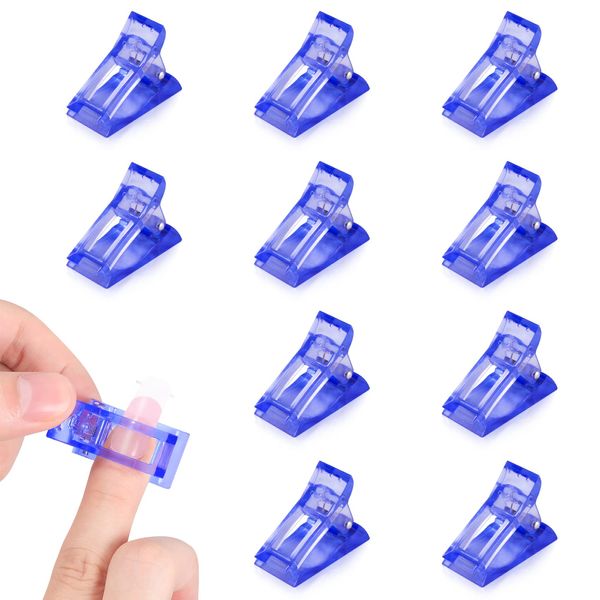 Annhua Nail Clip, Nail Extension Clip, Practice, Nail Fixing Clip, Professional, Beginners, Nail Salon, Nail Clip, Non-Slip, Firm, Nail Clips, Nail Clips, Nail Extending Clips, Cute Clip, Nail Art Clip, Blue