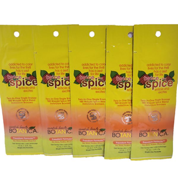 5 Packets Packs Twice The Spice Hot Tingle T80 Bronzer BY SWEDISH BEAUTY RARE!