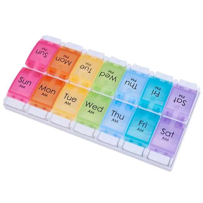 Medicine Case, 7 Colors, 7 Colors, Week, Morning and Evening, Pill Case, Supplement Case, Medicine Storage