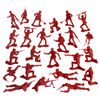 TimMee Processed Plastic Army Men 48pc Red Tim Mee Toy Soldier Figures USA Made