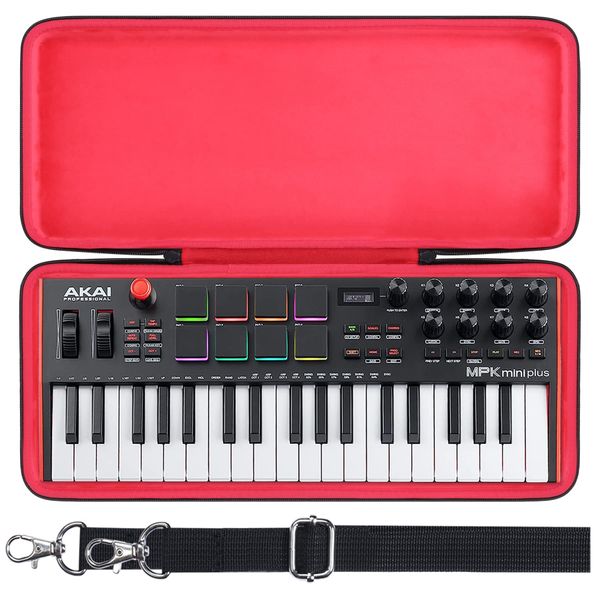 co2CREA Hart Reise Schutz Hülle Etui Tasche für AKAI Professional MPK Mini Plus 37-Tasten USB MIDI Keyboard Controller (Nur hülle, Enthält keine Ausrüstung)