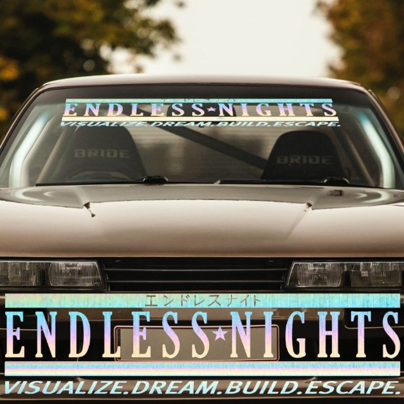 Endless Night Holographic JDM Sticker Racing Sticker 35 Inch Vinyl ...