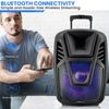 Pyle 15'' Portable Wireless BT Speaker System w/ LED Light, Remote Control