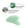 Gua Sha Tool, Jade Stone Guasha Massage Tool for Scraping Facial and SPA, Gua Sha Stone Facial Gua Sha Tools Gua Sha Scraper for Slimmer Face and Contouring Green (Green)