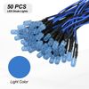 sourcing map 50pcs 3mm LED Diode Lights, Blue Light DC 12V Pre-Wired Small Emitting LED Light High Brightness