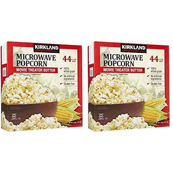 Kirkland Signature gDhmST Microwave Popcorn, 3.3 oz, 44 Count, 2 Pack