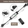 Banord Outdoor Dimmer, Max. 360W Plug-in Dimmer Switch for LED String Lights, Wireless Remote Control Dimming Controller with 4 Brightness Mode