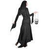 Widmann 01873 Hexe Morticia Costume, Black, L
