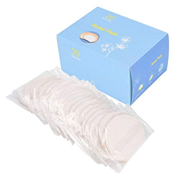 Disposable Underarm Sweat Pads, 40 Pads Premium Fight Hyperhidrosis Armpit Sweat Pads for Women and Men, Absorbent Odour Blocker Pads Armpit Dress, Extra Adhesive