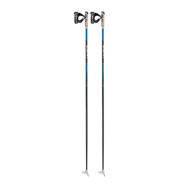 Langlaufstock Leki 2024/25 CC 450 160cm schwarz-weiß-hellblau