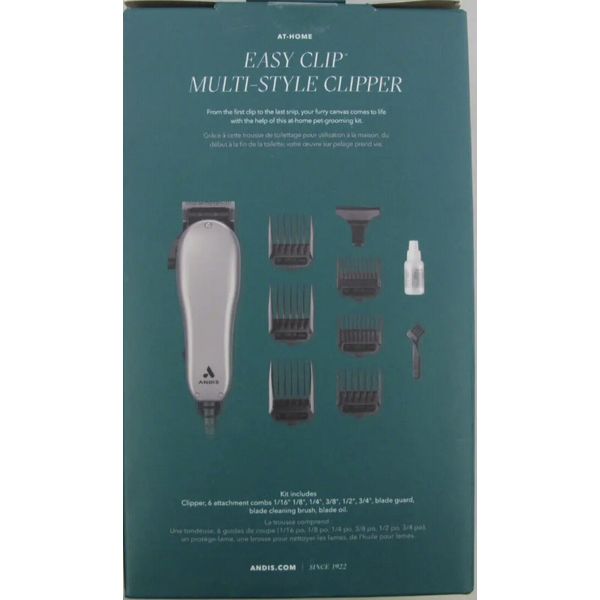 *Brand New Andis EasyClip Multi-Style 10-Piece Adjustable Blade Clipper Kit MC-2