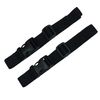 Webbing Strap with Quick Release Buckle, Pack of 2 (Black, 1 metre)