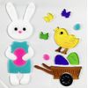 Easter Spring Window Clings Gel Decoration Pack: Bunny, Chicks, Eggs, Flowers