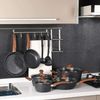 12 Pieces Kitchen Pots & Pans Set Nonstick Cookware Set Granite Coated with Lids