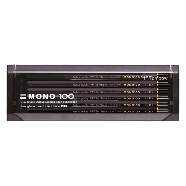 トンボ(Tombow) 鉛筆 MONO モノ100 2B 1ダース MONO-1002B