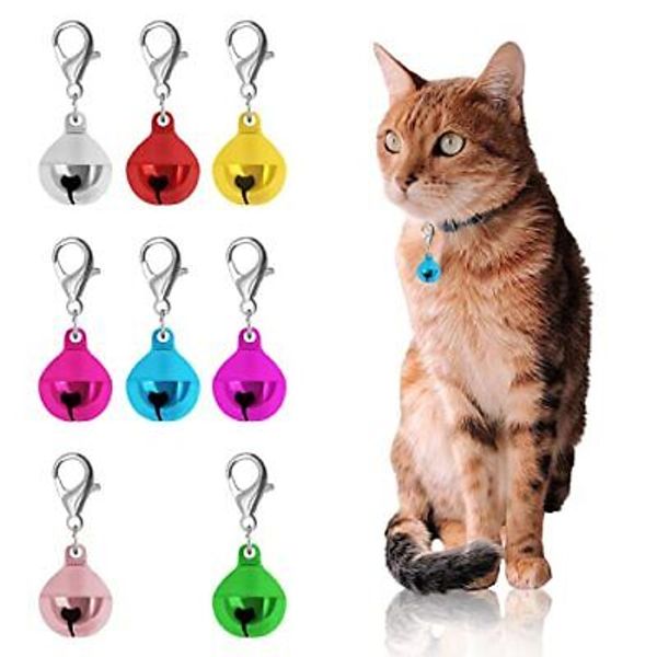 8PCS Cat Dog Collar Bells, 1.38inch Cat Bells Collar Charms, Colorful Pet