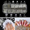LIANHATA Nail Art Parts, Various Types, 3D Dimensional, Nail Parts, Decorative Parts, Nail Decoration, Rhinestones, Pearl, Ribbon, Butterfly, Flowers, Pearl, Resin, Cute, DIY Crafts, Handmade, Includes 2 Storage Cases